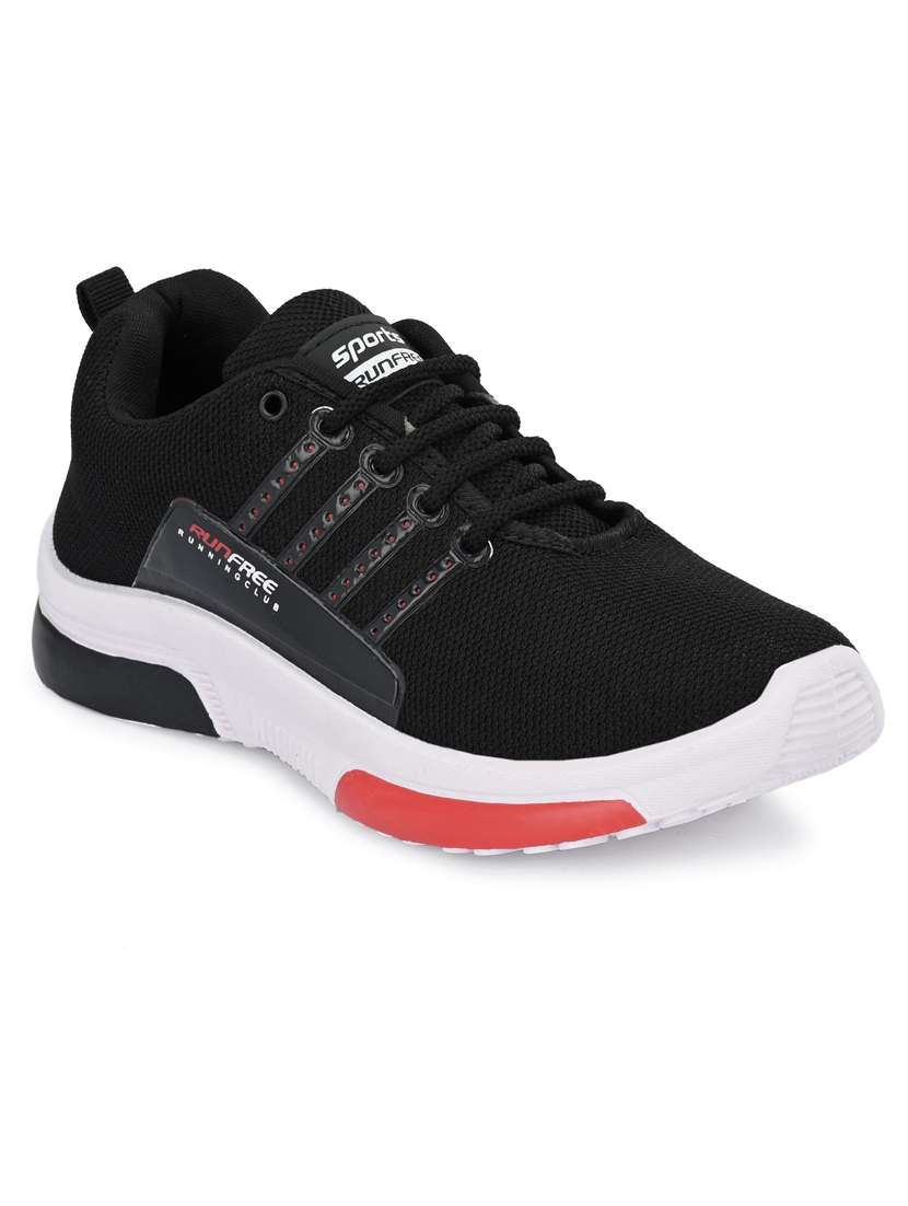 black mesh sport shoes