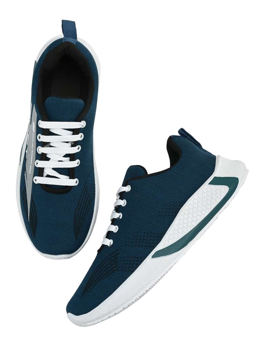 men's teal lace-up sport shoes - 18367370 -  Standard Image - 3