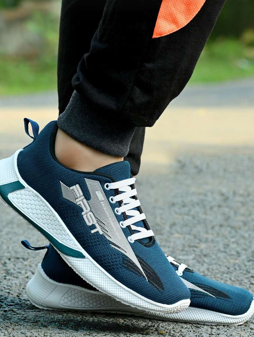 men's teal lace-up sport shoes - 18367370 -  Standard Image - 5