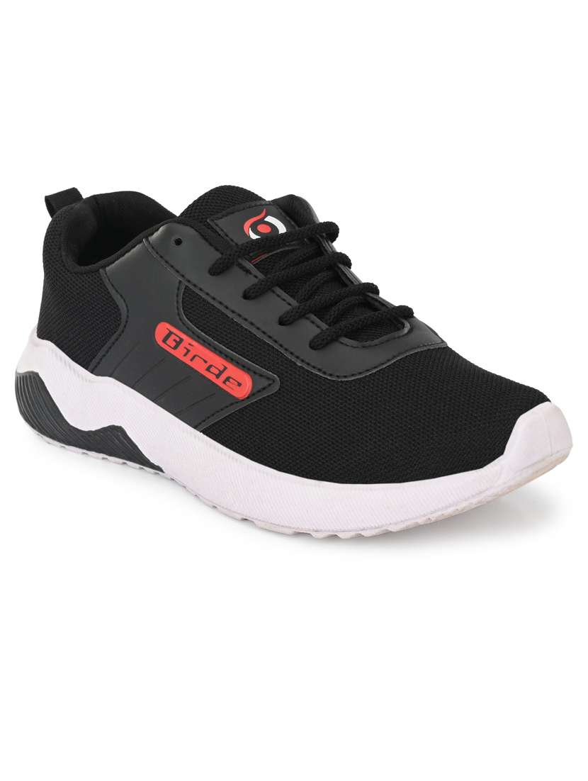 black mesh sport shoes