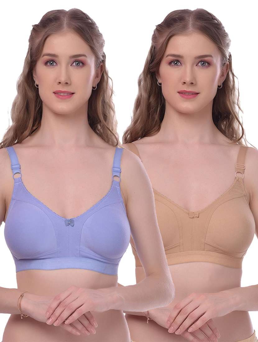 set of 2 solid regular bra - 18367538 - Zoom Image - 0