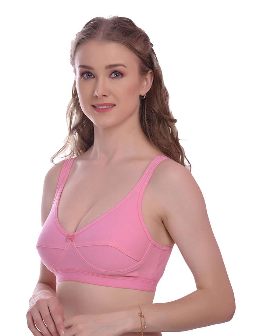pack of 2 solid regular bra - 18367607 -  Standard Image - 3