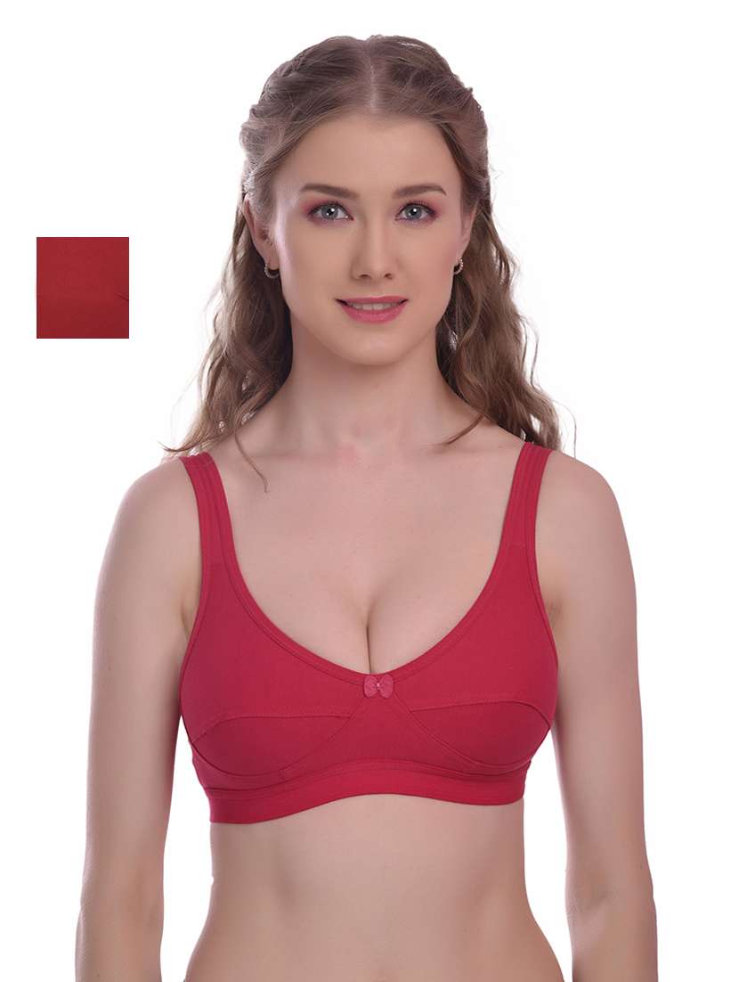 pack of 2 solid regular bra - 18367619 -  Zoom Image - 0