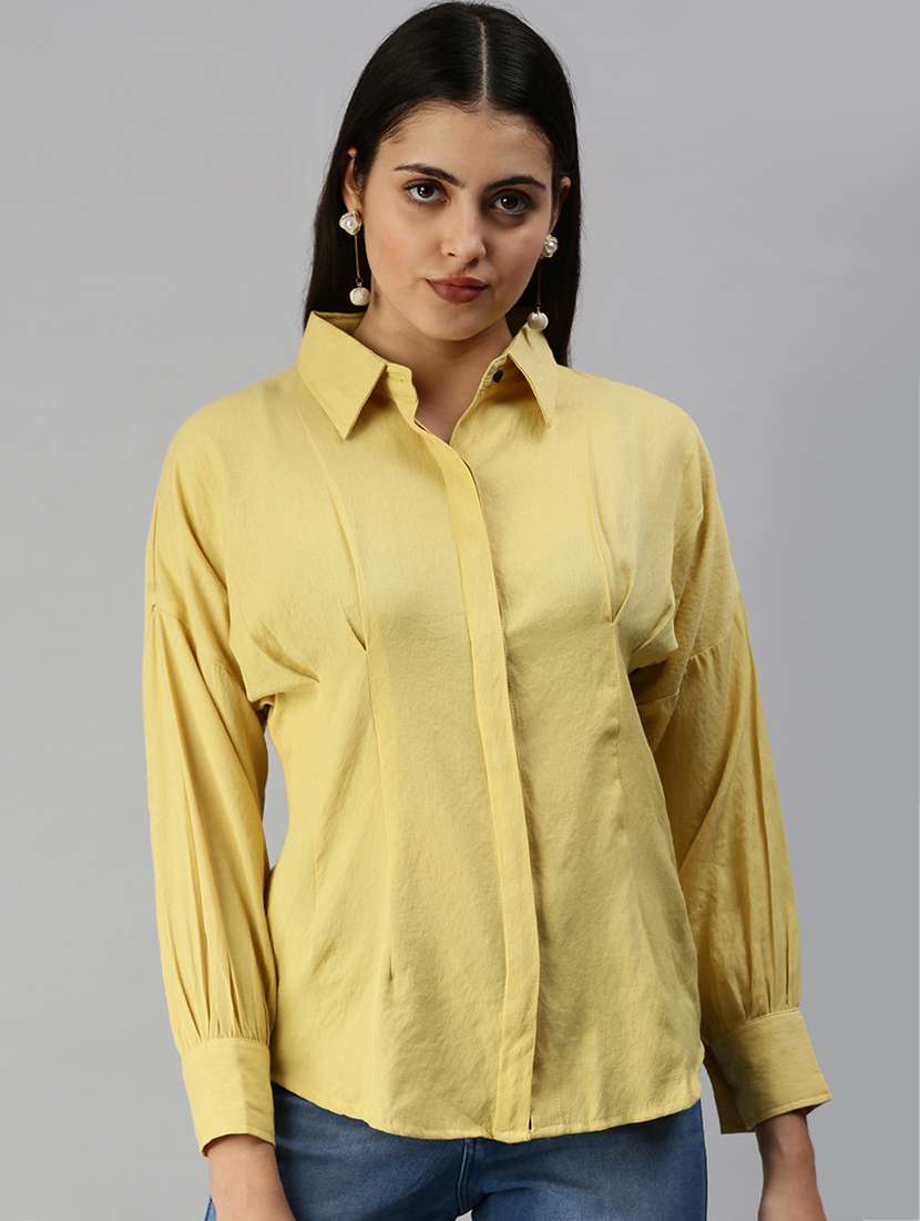 long sleeved solid regular shirt - 18367693 - Zoom Image - 0