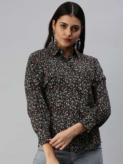 long sleeved printed regular shirt - 18367699 - Standard Image - 0