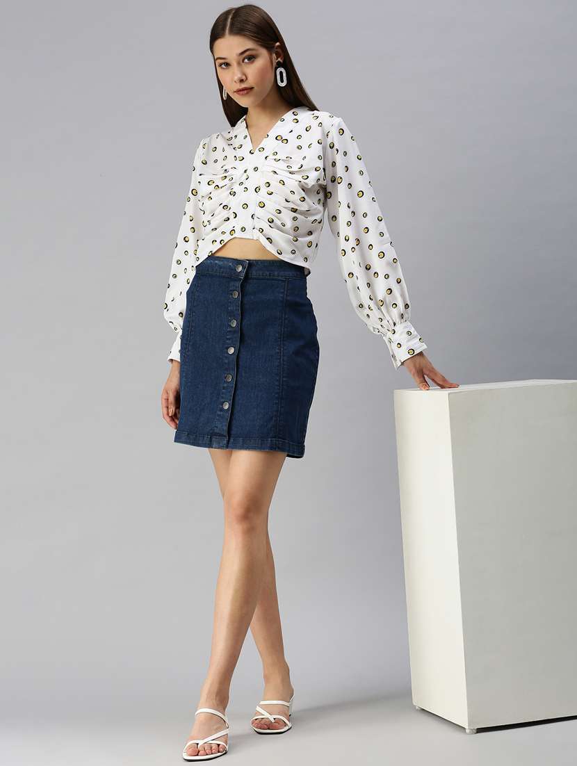 women's high-low v neck top - 18367725 - Standard Image - 3