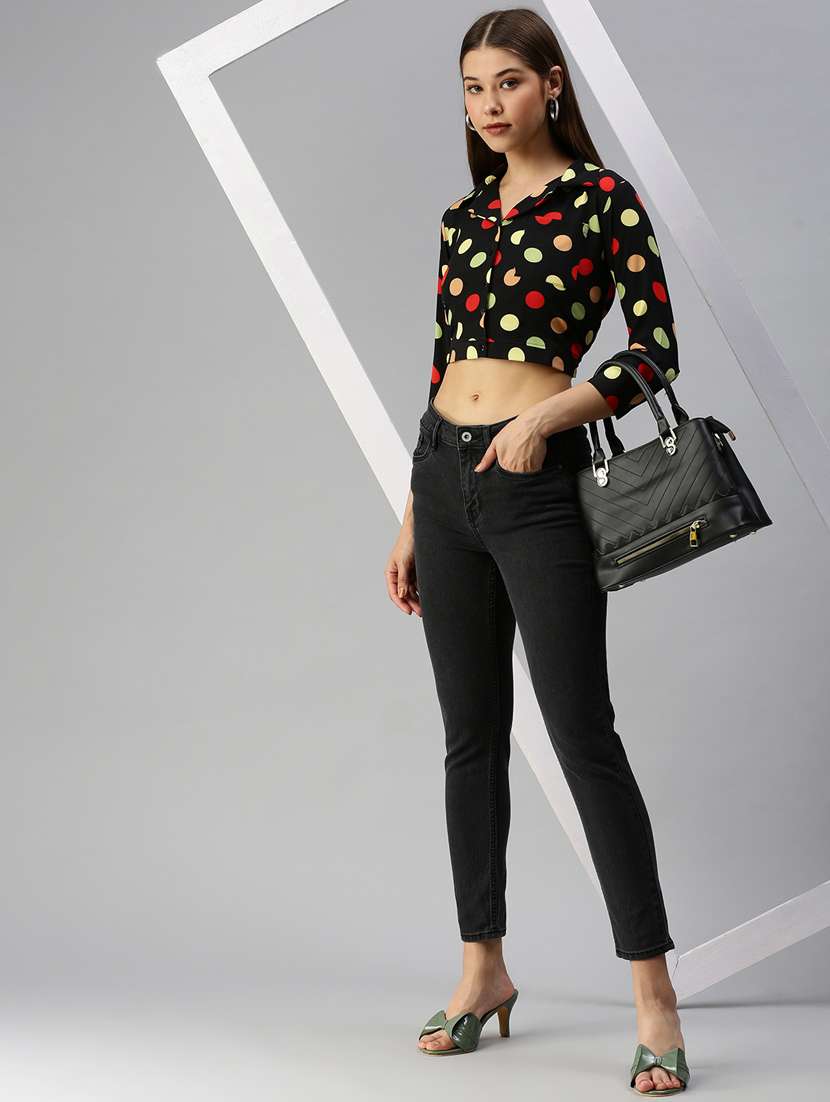 women's crop collared top - 18367726 -  Standard Image - 3