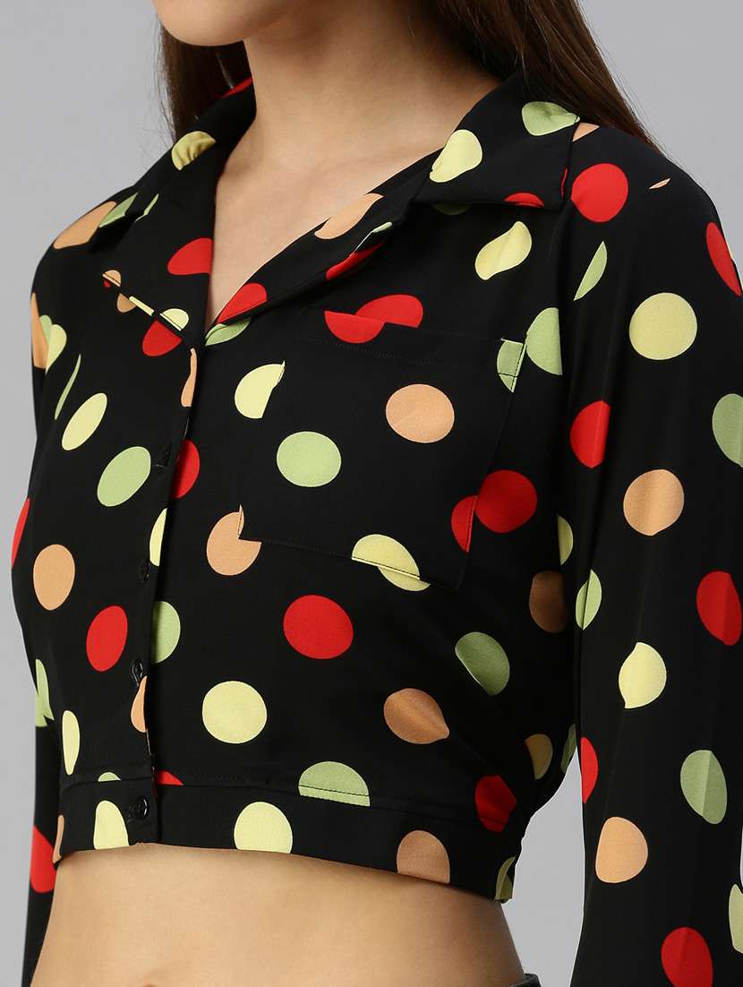 women's crop collared top - 18367726 -  Standard Image - 5