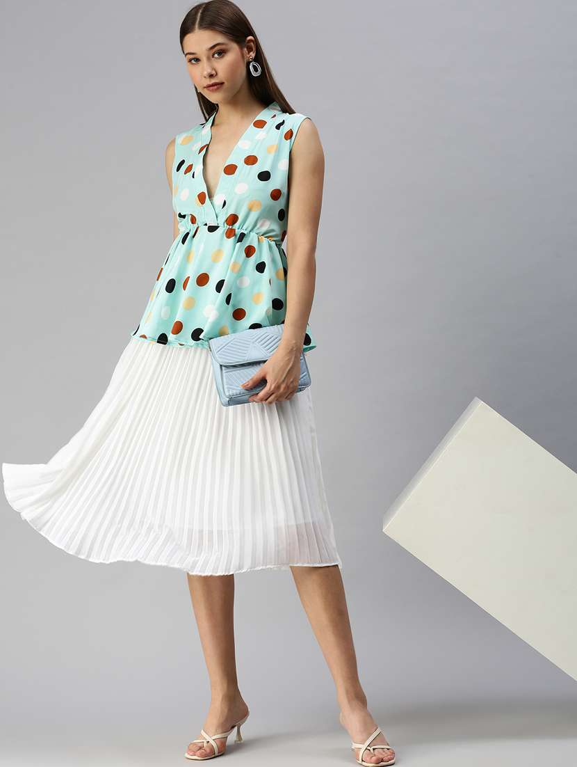 women's peplum overlap neck top - 18367739 -  Standard Image - 3