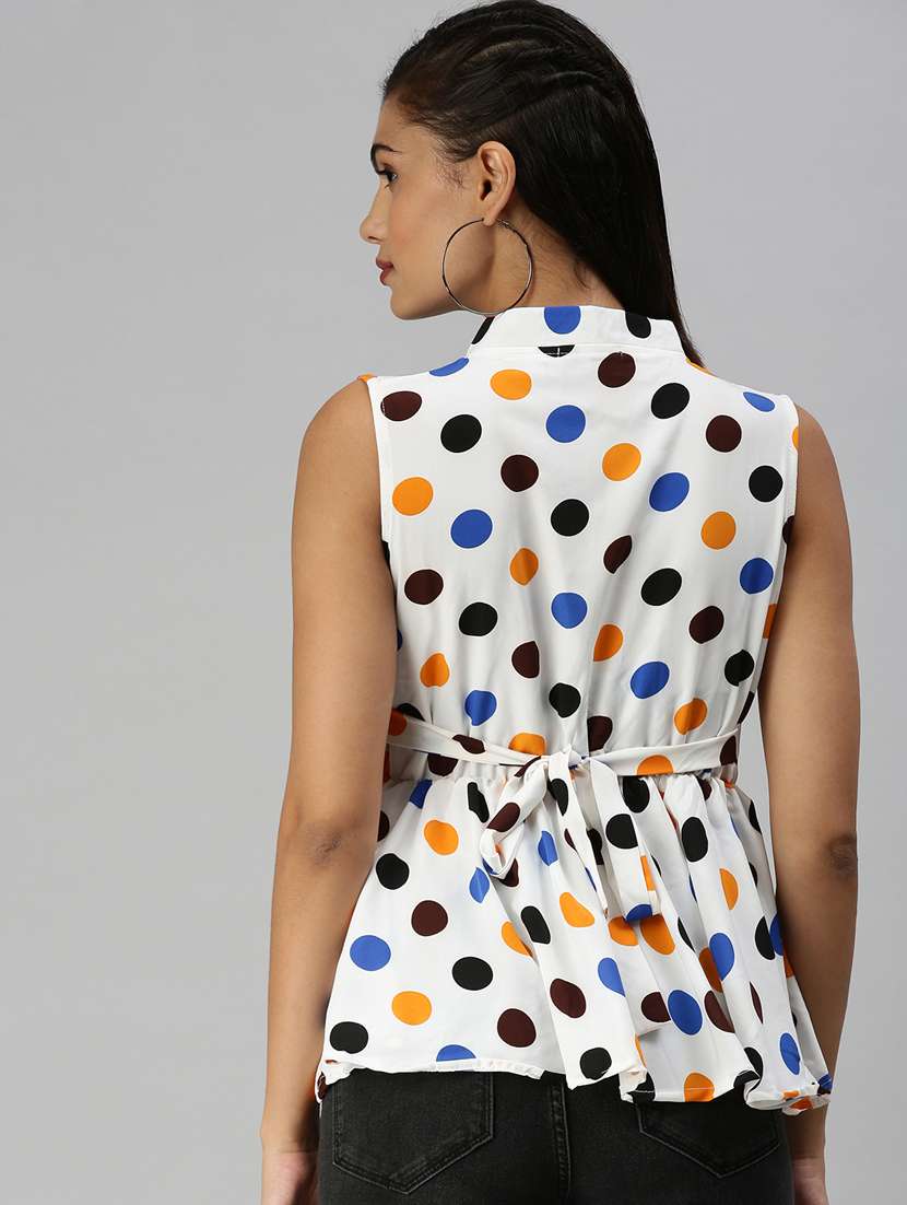 women's peplum v neck top - 18367740 -  Standard Image - 3