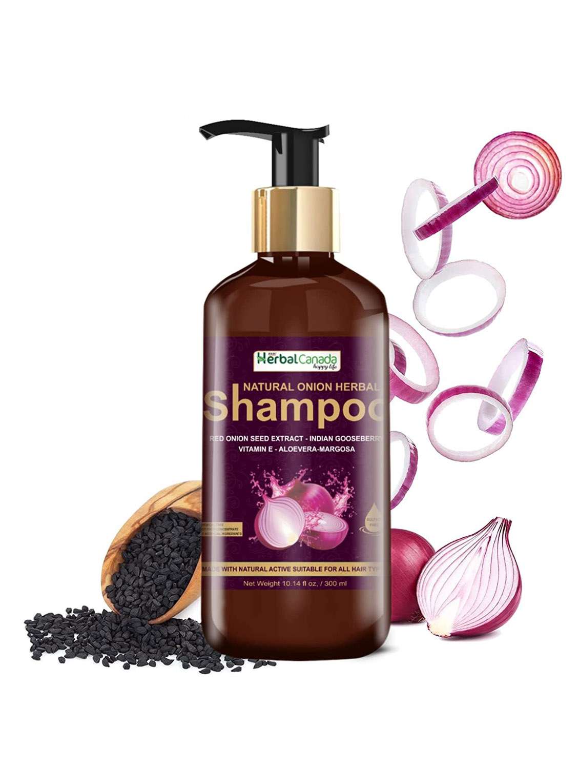 harc herbal canada onion hair shampoo || 100% ayurvedic & natural product || 300ml