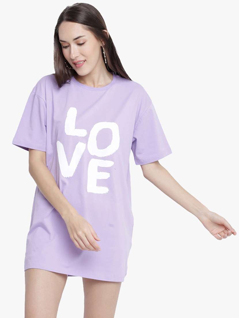 women's front print round neck t-shirt