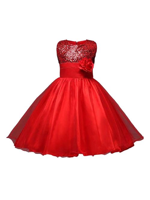girls round neck sleeveless frock - 18368226 - Standard Image - 0