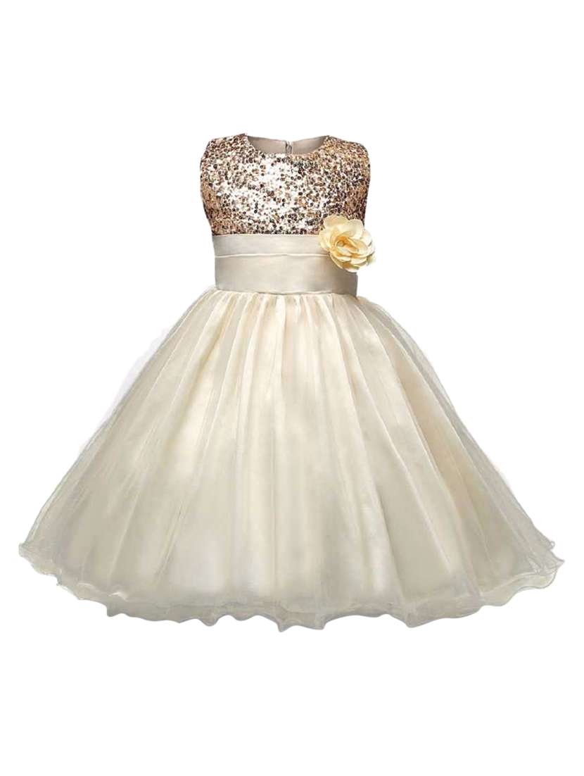 girls round neck sleeveless frock
