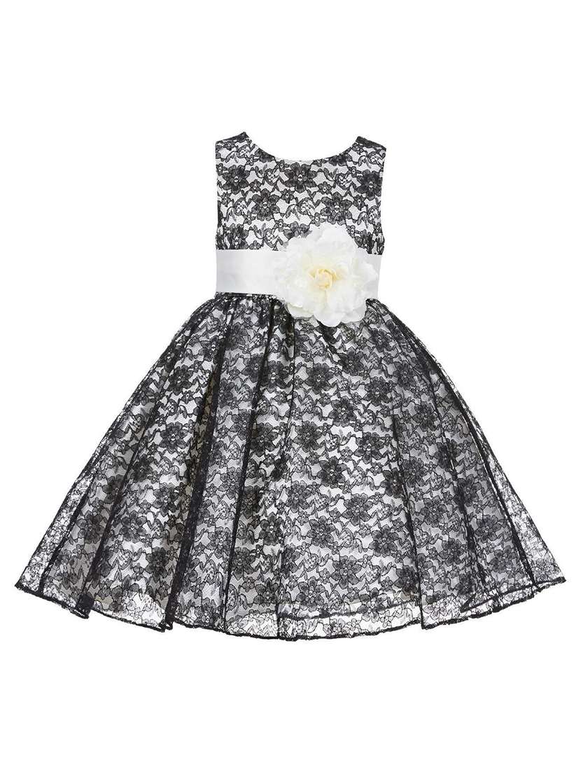girls round neck sleeveless frock - 18368409 -  Zoom Image - 0