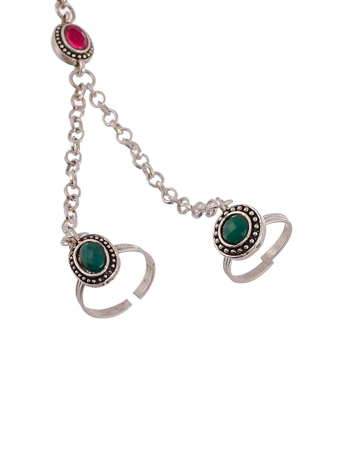 traditional anklet with attached double toe rings - 18368905 - Standard Image - 3