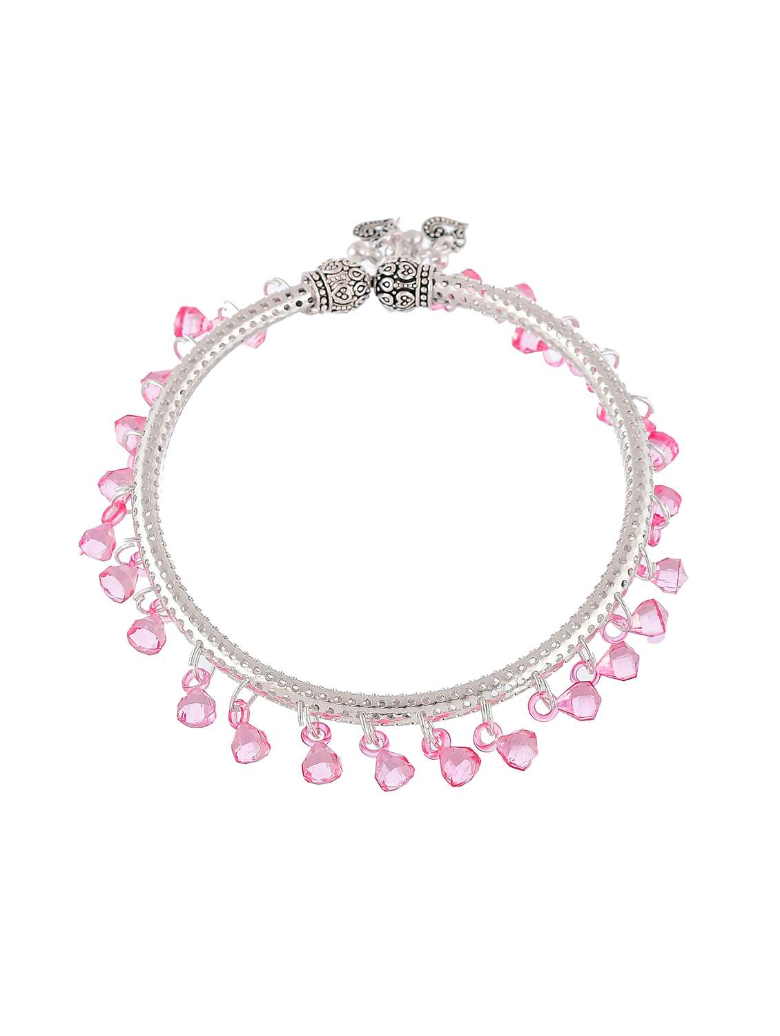 silver brass anklets and payal - 18368972 -  Standard Image - 3