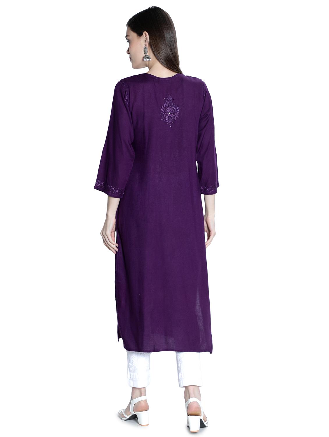 women's straight kurta - 18369014 - Standard Image - 3
