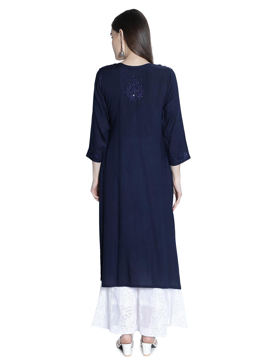 women's straight kurta - 18369016 - Standard Image - 3