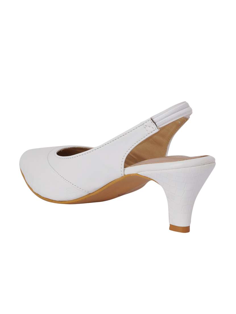 white solid pumps - 18369149 -  Standard Image - 3