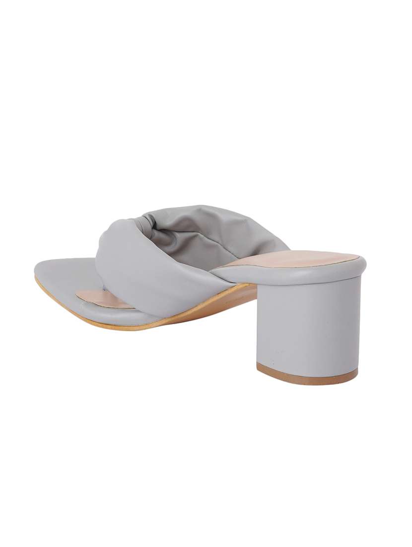 grey synthetic slip on sandals - 18369151 -  Standard Image - 3