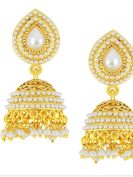 Buy online New Designs Erraring Gold Artificial Jewellery from