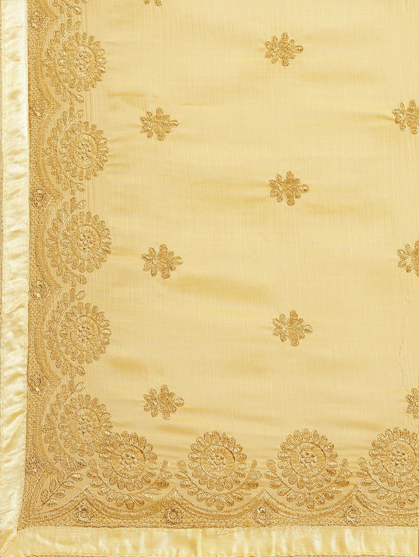 yellow chiffon embroidered saree with blouse - 18370314 - Standard Image - 3