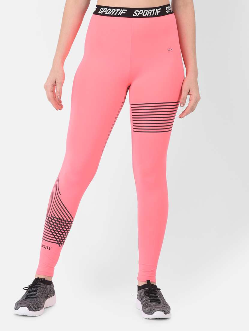 high rise printed track pant