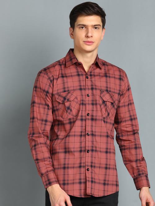 red checkered casual shirt - 18370669 - Standard Image - 0