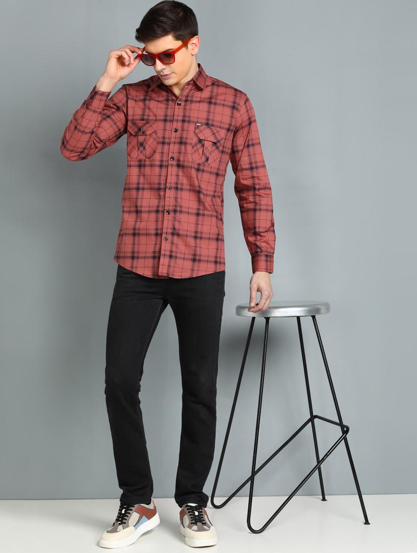 red checkered casual shirt - 18370669 - Standard Image - 3