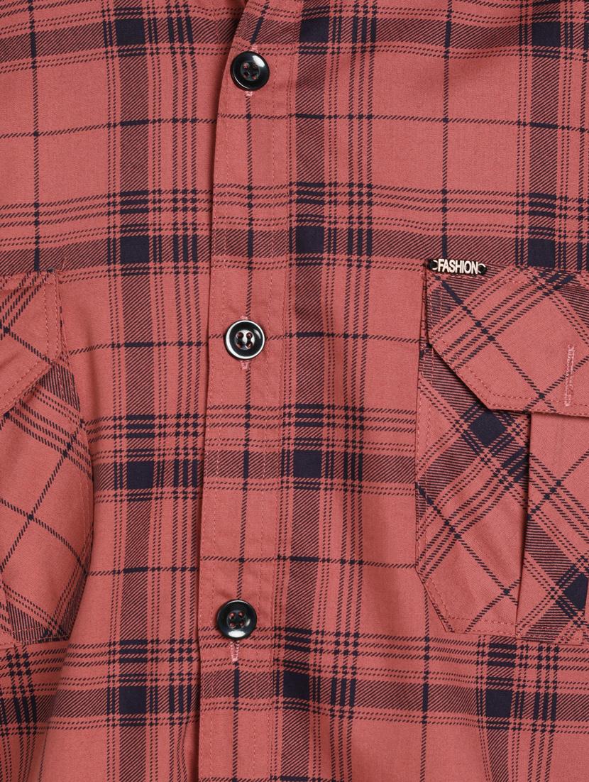 red checkered casual shirt - 18370669 - Standard Image - 5