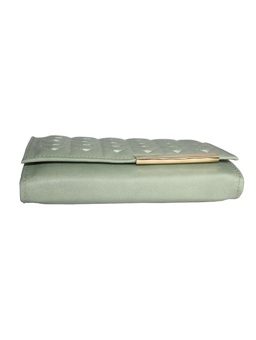 green solid regular wallet - 18370760 - Standard Image - 3