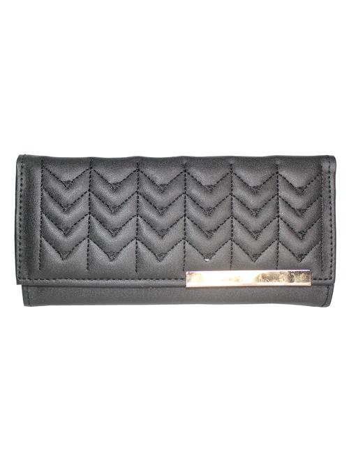 black solid regular wallet - 18370761 - Standard Image - 0