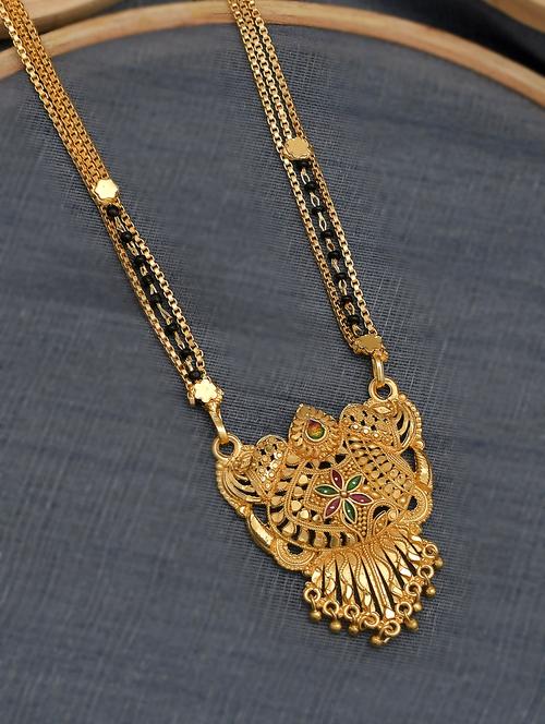 gold metal mangalsutra - 18370864 - Standard Image - 0