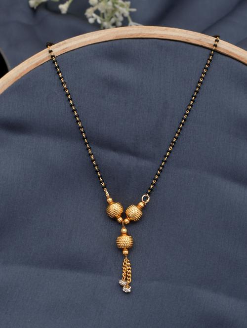 gold beads mangalsutra - 18370876 - Standard Image - 0