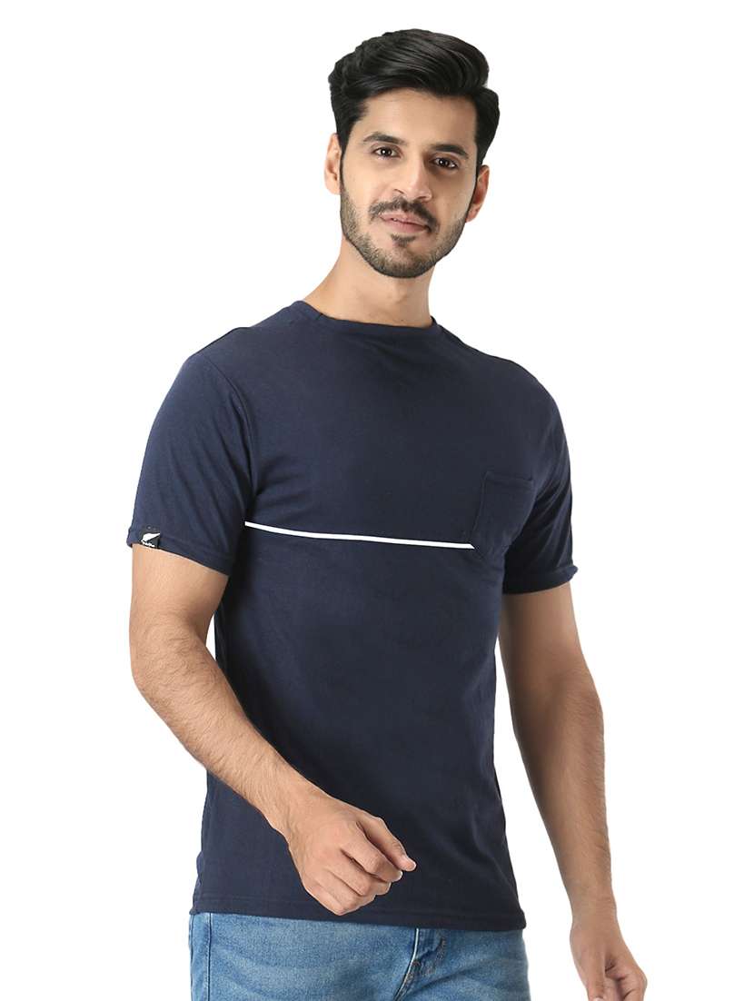 men round neck plain t-shirt