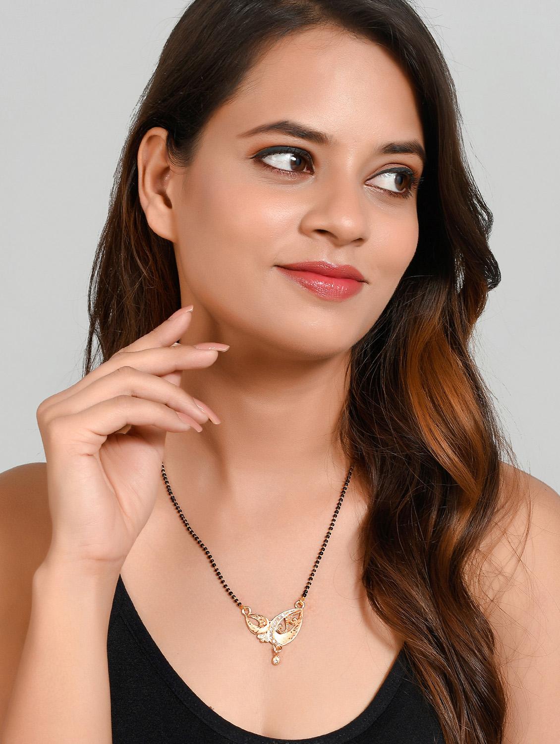 gold beads mangalsutra - 18370909 - Standard Image - 3