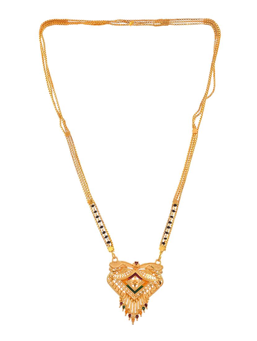 gold beads mangalsutra - 18370946 -  Zoom Image - 0