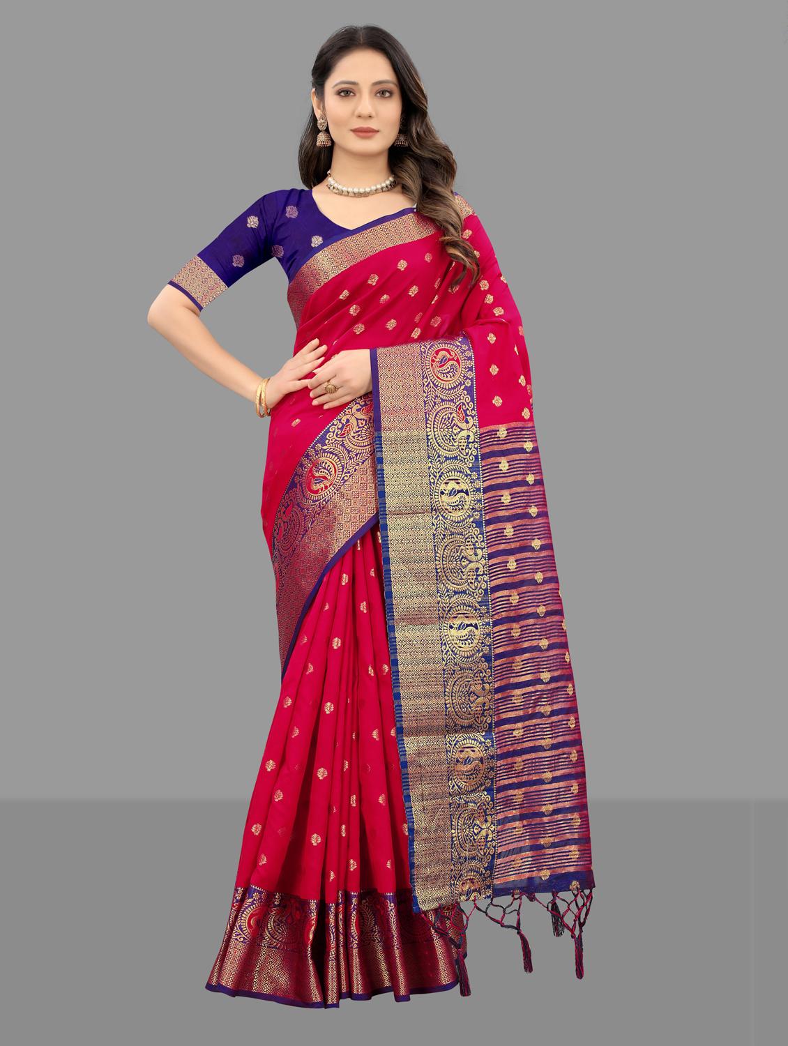 red art silk kanjivaram saree - 18371251 - Zoom Image - 0