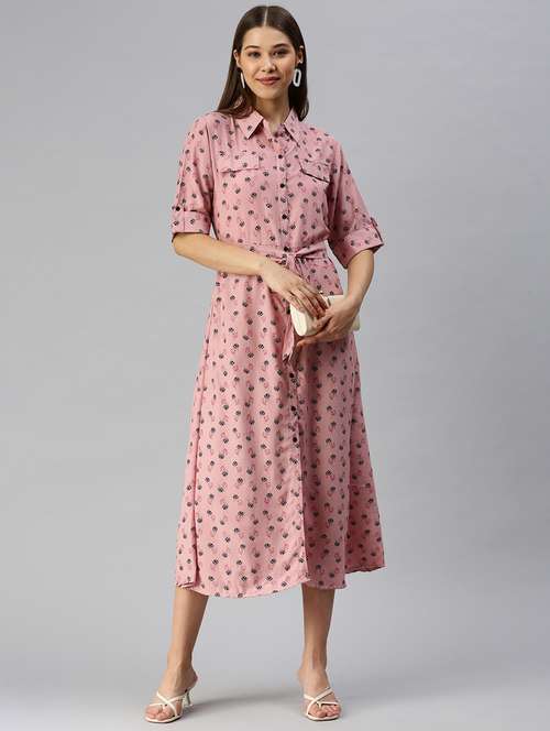 women's shirt printed dress - 18372142 -  Standard Image - 0