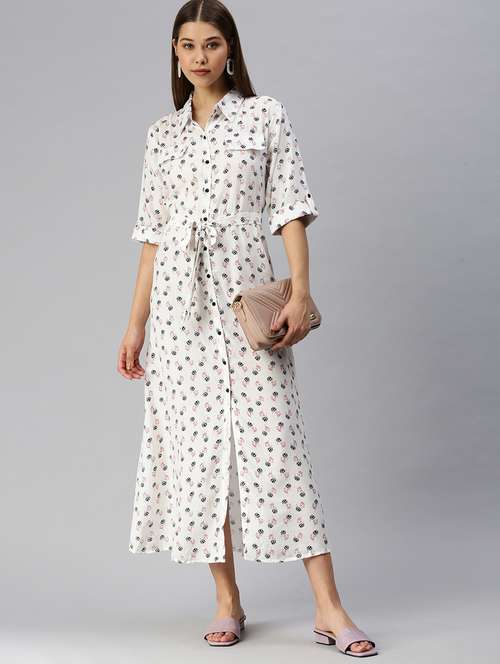 women's shirt printed dress - 18372143 -  Standard Image - 0