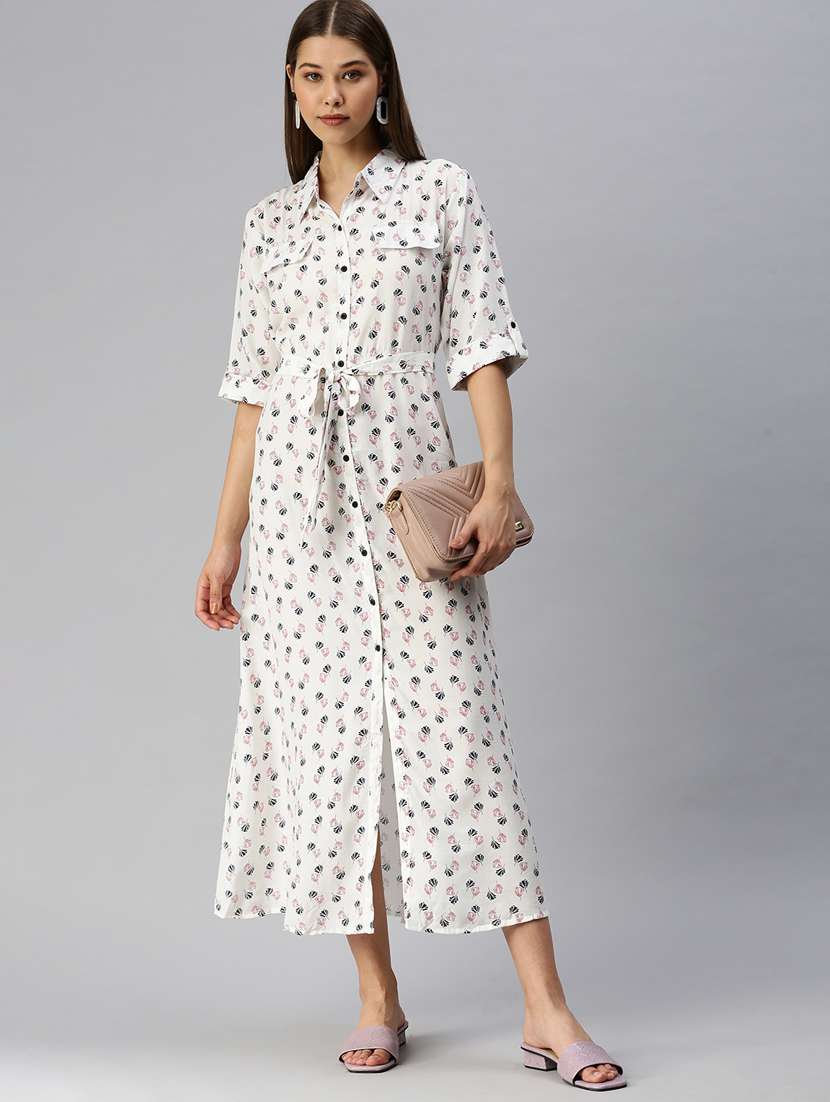 women's shirt printed dress