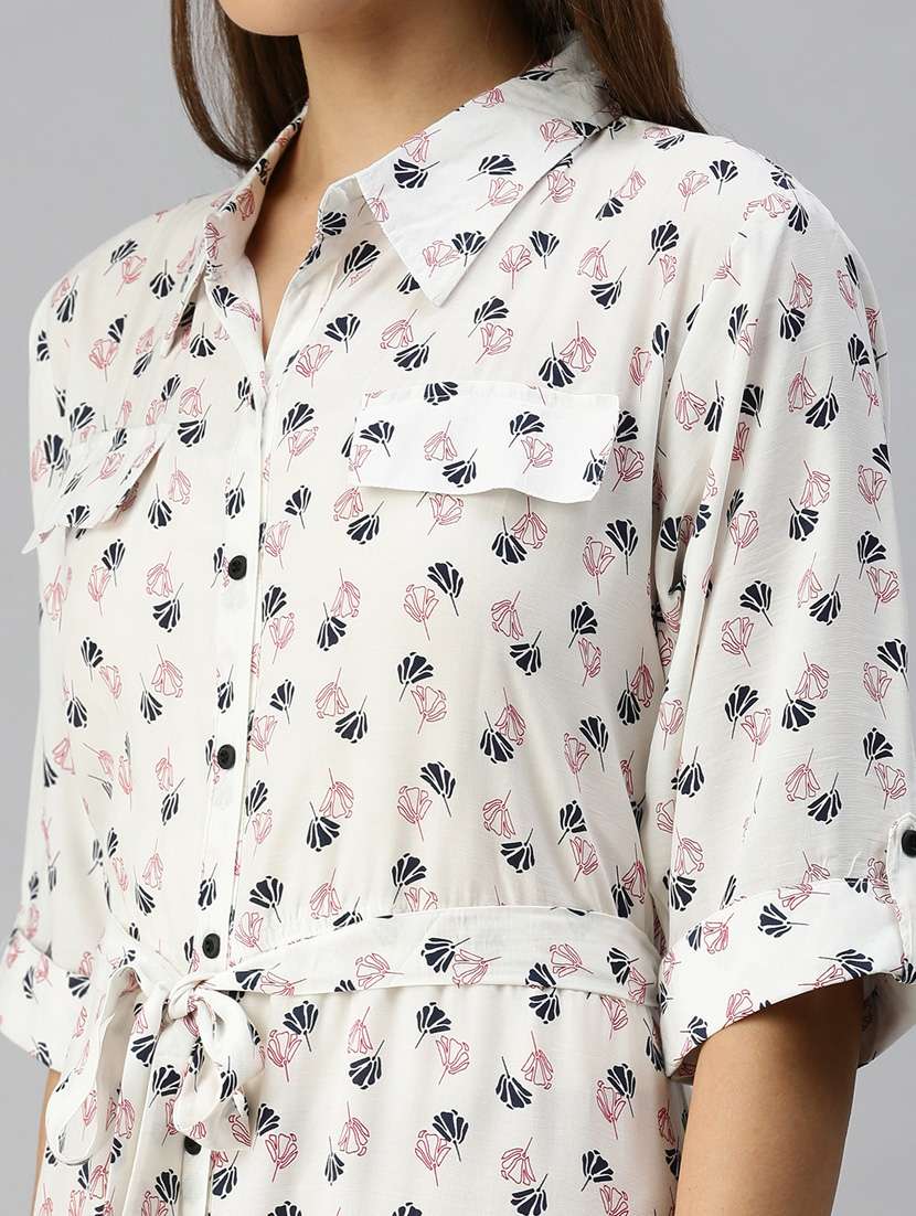 women's shirt printed dress - 18372143 -  Standard Image - 5