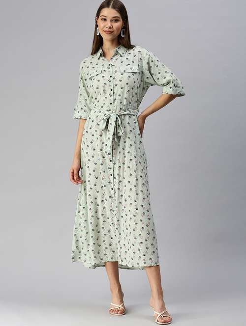 women's shirt printed dress - 18372144 -  Standard Image - 0