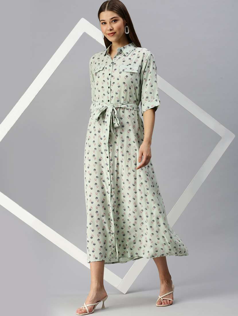 women's shirt printed dress - 18372144 -  Standard Image - 3