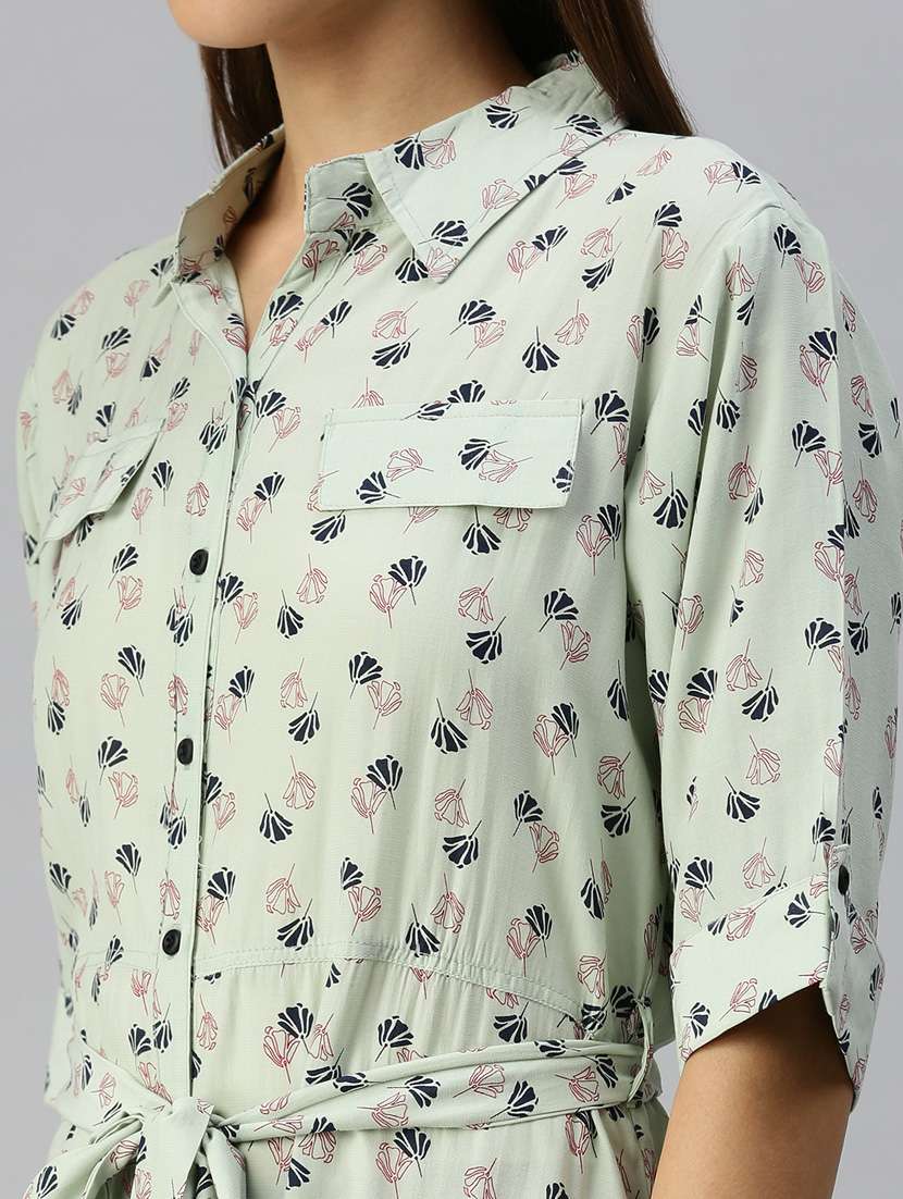women's shirt printed dress - 18372144 -  Standard Image - 5