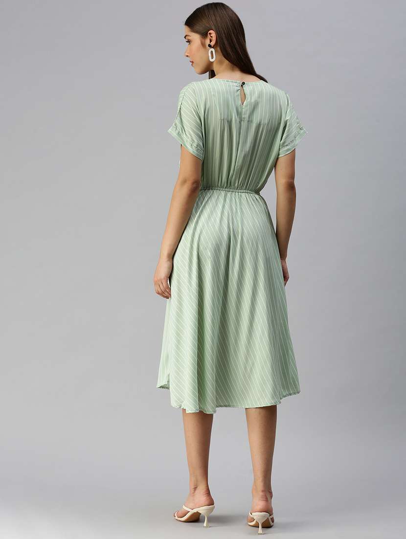 women's fit & flare striped dress - 18372145 -  Standard Image - 3