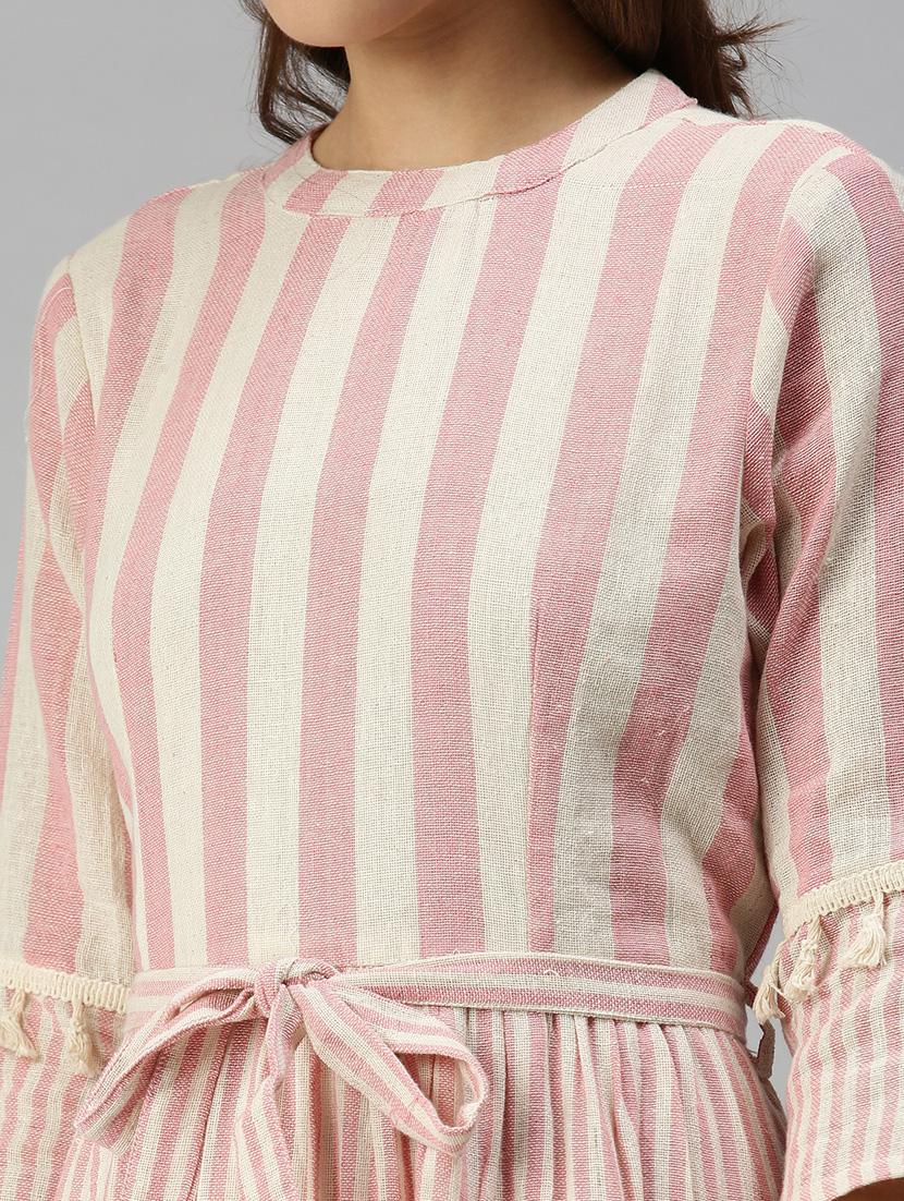 women's fit & flare striped dress - 18372167 - Standard Image - 5