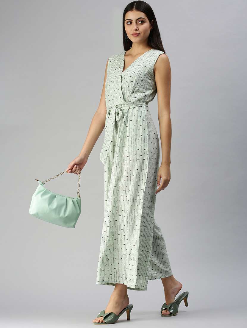 sleeveless printed full leg jumpsuit - 18372209 -  Standard Image - 3