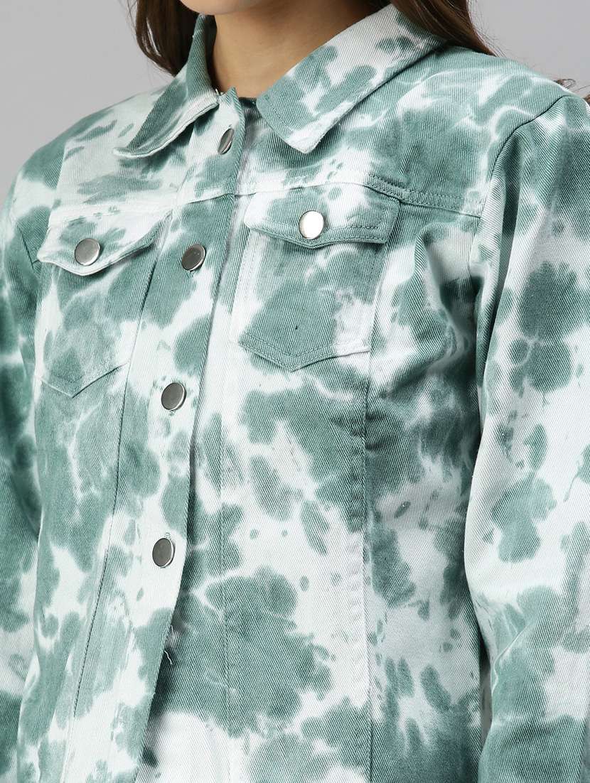 frayed hem tie & dye summer jacket - 18372231 -  Standard Image - 5